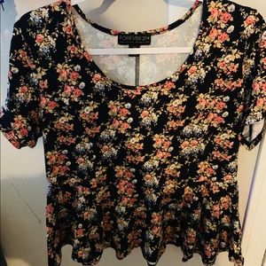 Forever 21 floral peplum size 2x brand new w/o tag